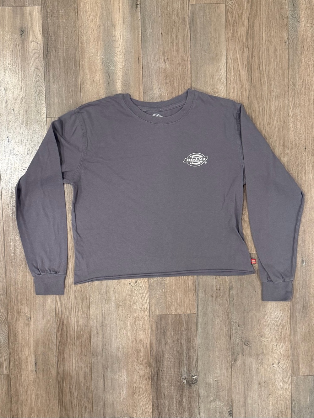 Dickies Long Sleeve crop top Tee in Charcoal